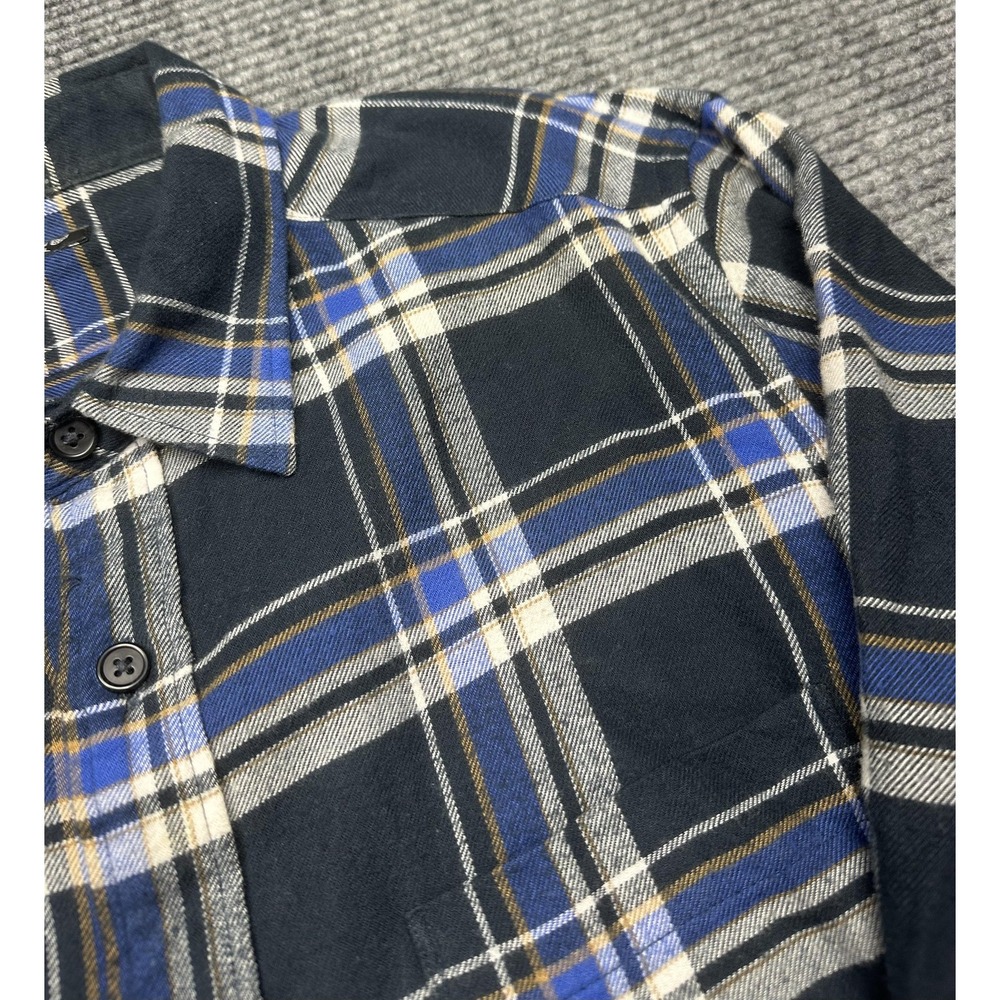 Uniqlo Shirt Mens Large Blue Plaid Flannel Button Down Casual Long Sleeve‎